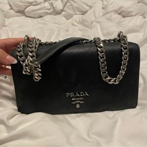 Selling Prada Saffiano Soft Calf Chain Handbag. 100% authentic